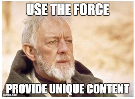 Unique content is a tramendous pull within your marketing resources