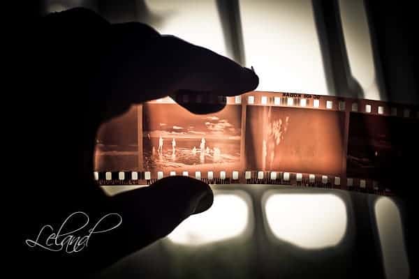A strip of film