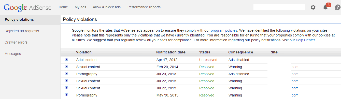 Top AdSense Ad Violations MonitizeMore