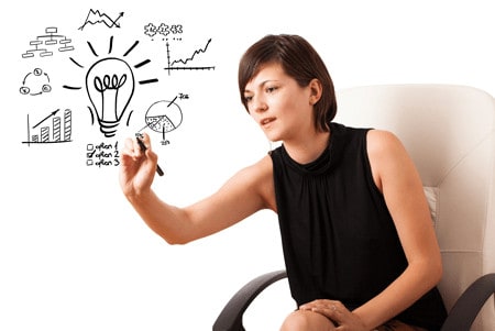 Women writing notes on a wall
