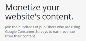 New Revenue Stream: Google Consumer Survey Publisher Network MonitizeMore