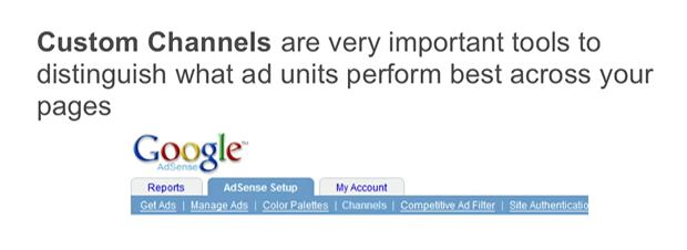 adsense custom channels