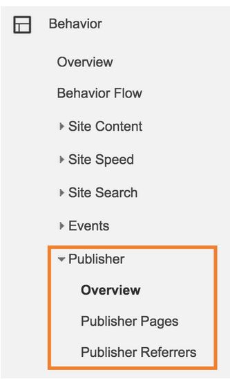 Publisher Reports in Google Analytics