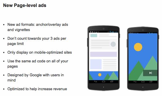 Page-Level Ads Mobile Monetization