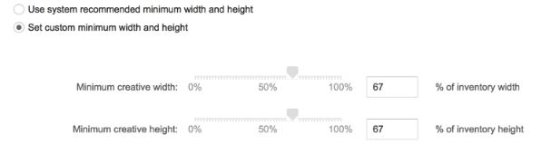 flex ad sizes percentage
