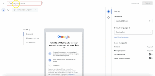 How to create GDPR Messages in Google Ad Manager MonitizeMore