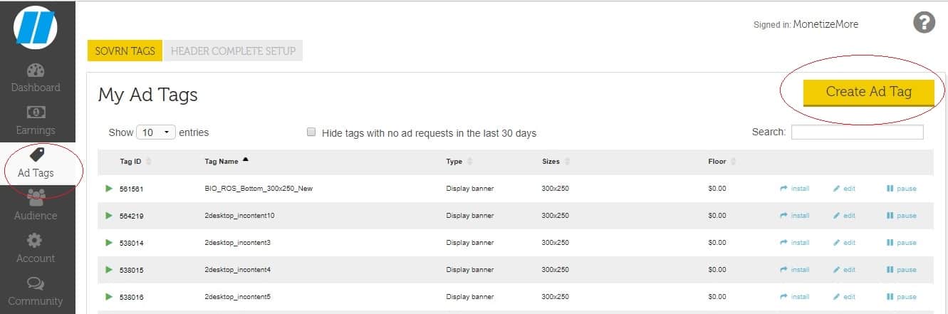 How to get Placement IDs from Header Bidding demand partners? MonitizeMore