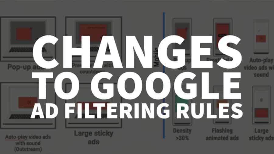 changes to Google ad filtering