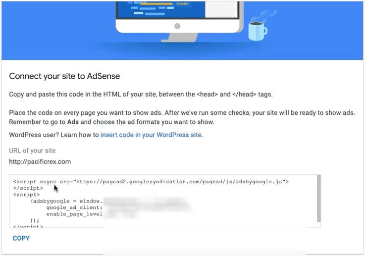 Connect code to website