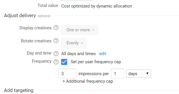 ad delivery options