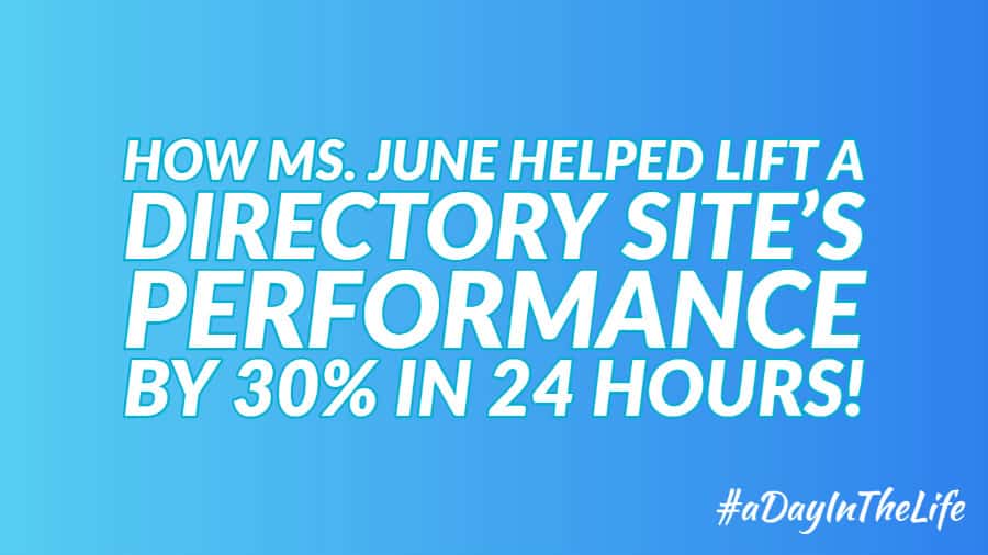 How June Helped Lift a Directory Site’s Performance by 30% in 24 hours