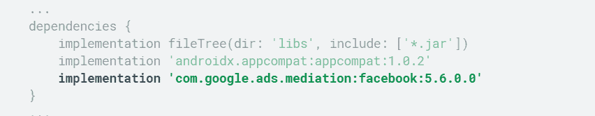 Facebook SDK code