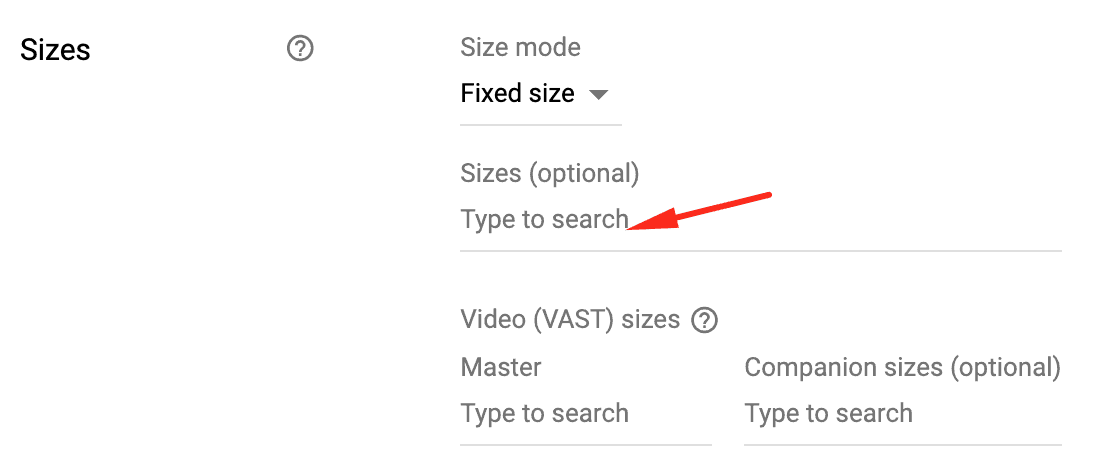 ad size mode