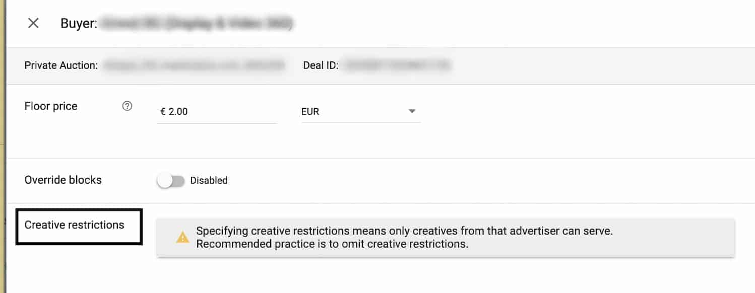 creative restrictions