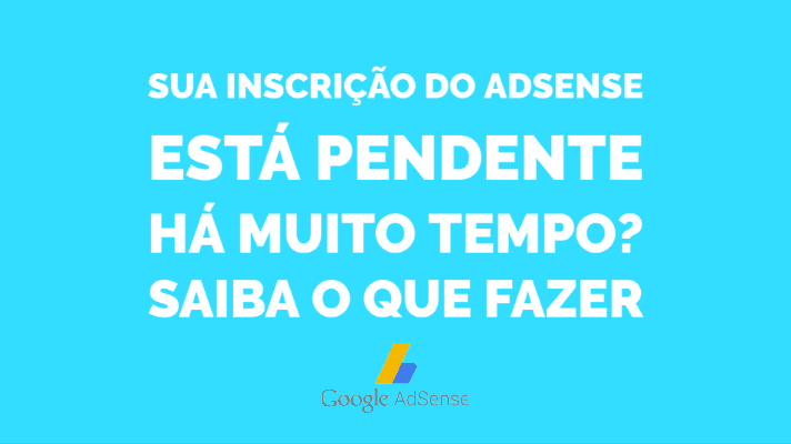 display Inscrição pendente no AdSense