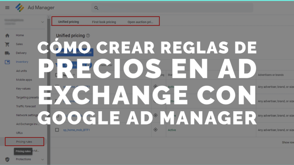 Reglas de precios en Ad Exchange