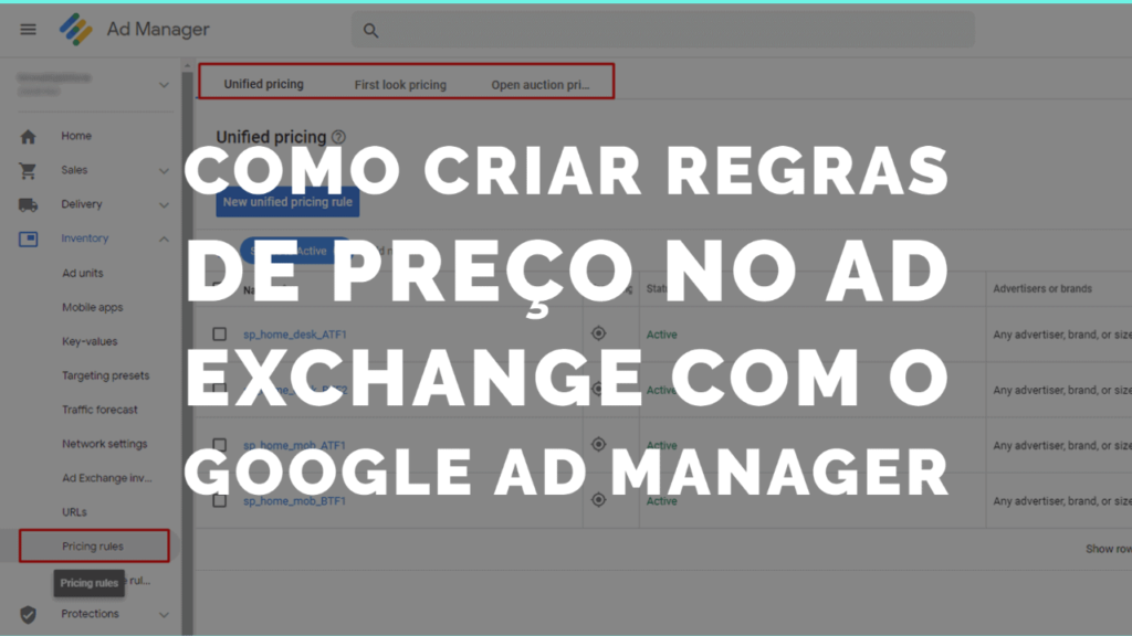 Regras de preço no Ad Exchange