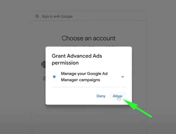 grant advanced ads permission