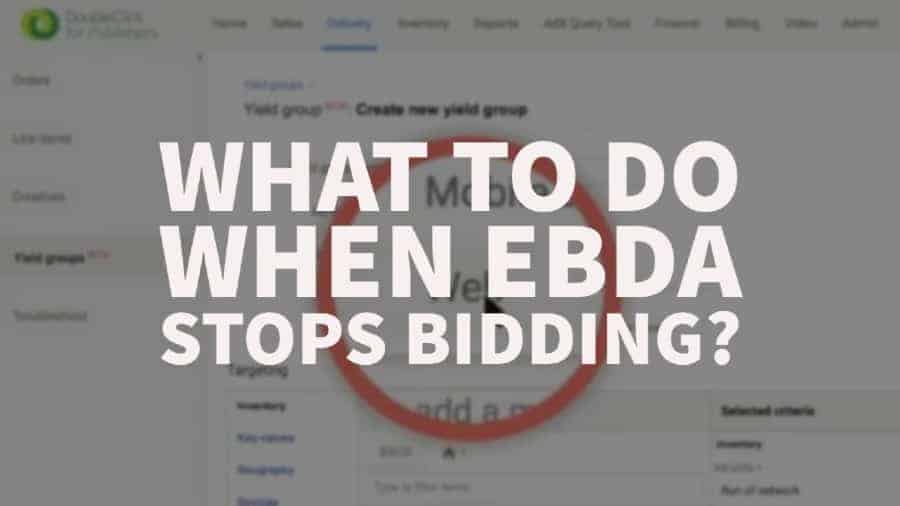What to do when EBDA stops bidding