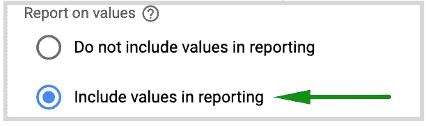 report values