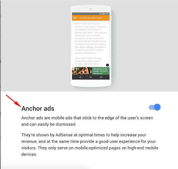 sticky ads