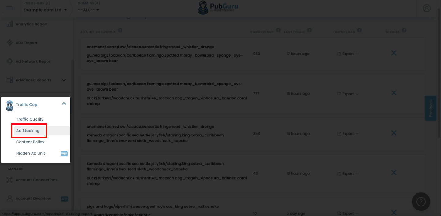 How to Use the Ad Stacking Report in PubGuru MonitizeMore