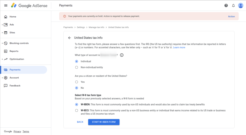 Has Google started withholding US tax from all AdSense accounts? MonitizeMore