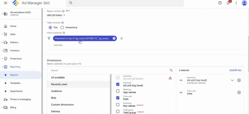 Google-Ad-Manager-API-Report-builder