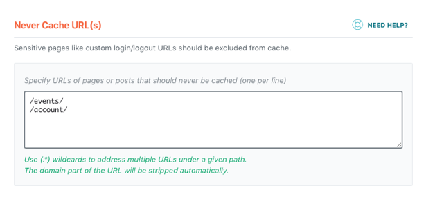 never-cache-urls