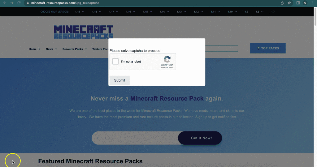 An Additional reCaptcha is Enabled Alongside the Traffic Cop ReCaptcha MonitizeMore