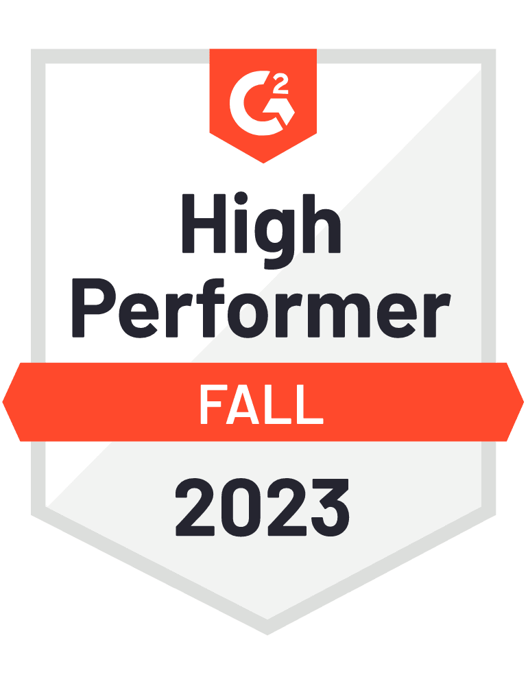 MonetizeMore award of High Performer Fall 2023 by G2