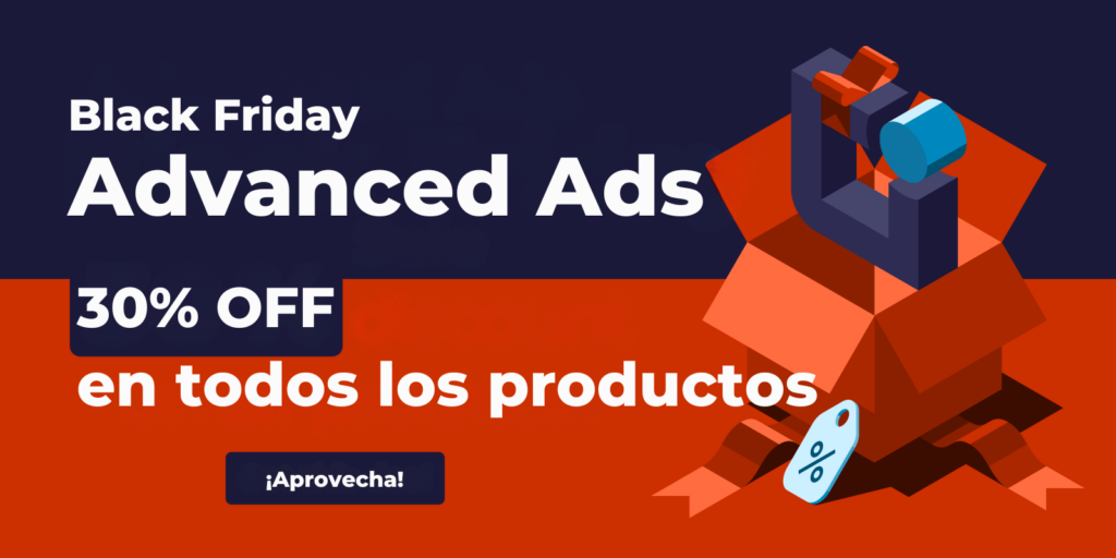 Obtenga 30% de descuento en Advanced Ads este Black Friday: optimice su monetización de WordPress MonitizeMore