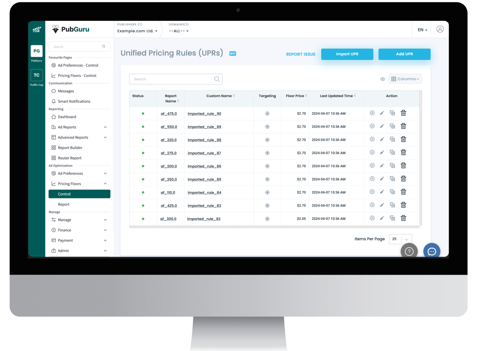 Unified Pricing Rules