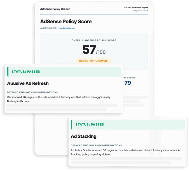 AdSense Policy Grader MonitizeMore