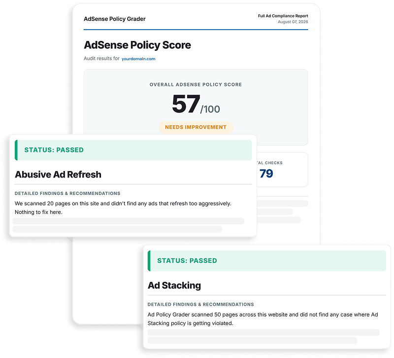 AdSense Policy Grader on Apify MonitizeMore